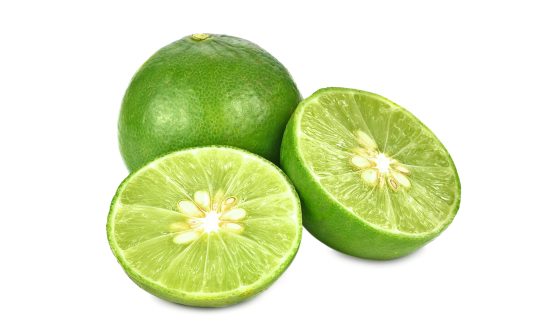 Fresh lime isolated on a white background